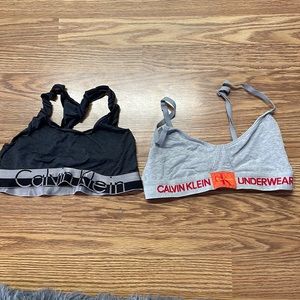 2 calvin klein bralettes